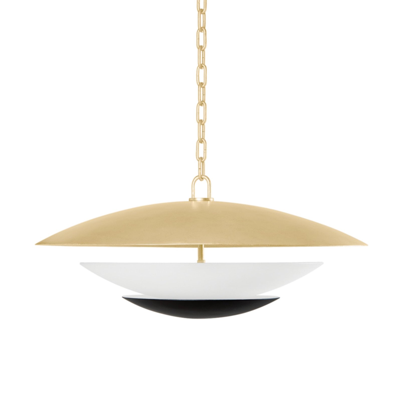 Torrechiara Gold Leaf Low Dome Pendant