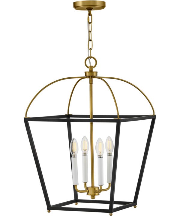 Gharghur Black Brass Lantern Pendant Light