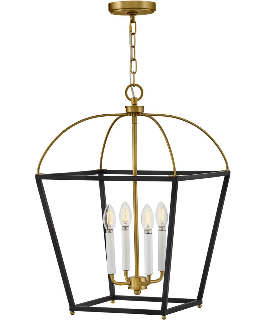 Gharghur Black Brass Lantern Pendant Light