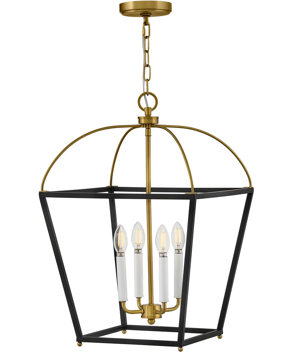 Gharghur Black Brass Lantern Pendant Light