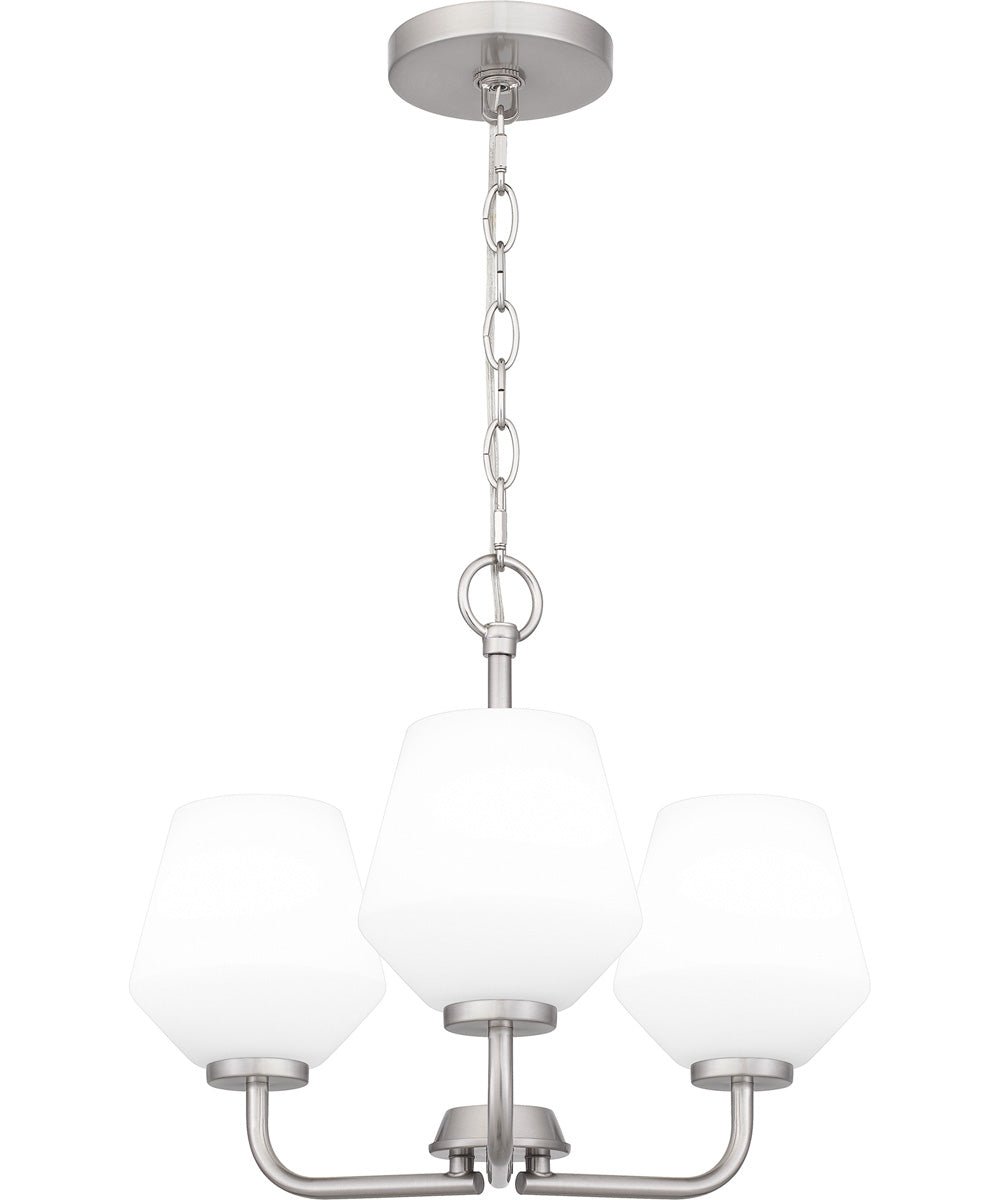 Moana Brushed Nickel Opal Globe Glass Chandelier – image 3