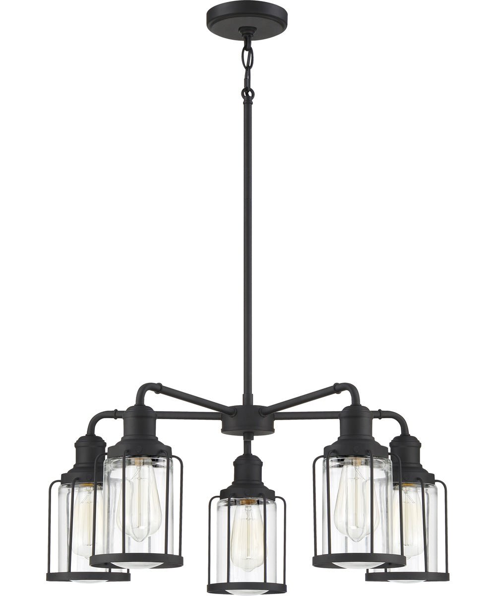 Saranda Cage Glass Black Chandelier – image 3