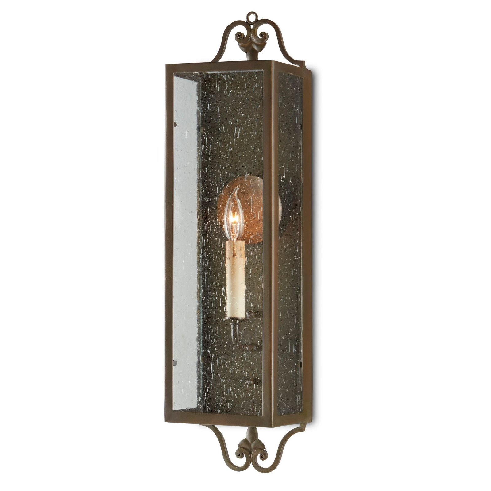 Analipsi Candle Socket Hammered Iron Lantern Shaped Wall Sconce – image 2