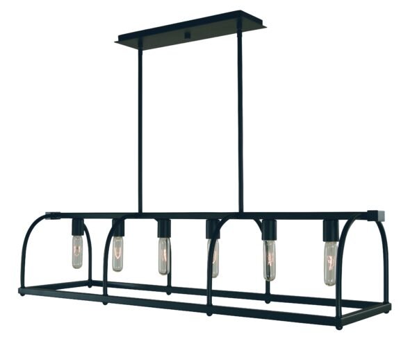 Custonaci Siyah Lineer Çerçeve Avize