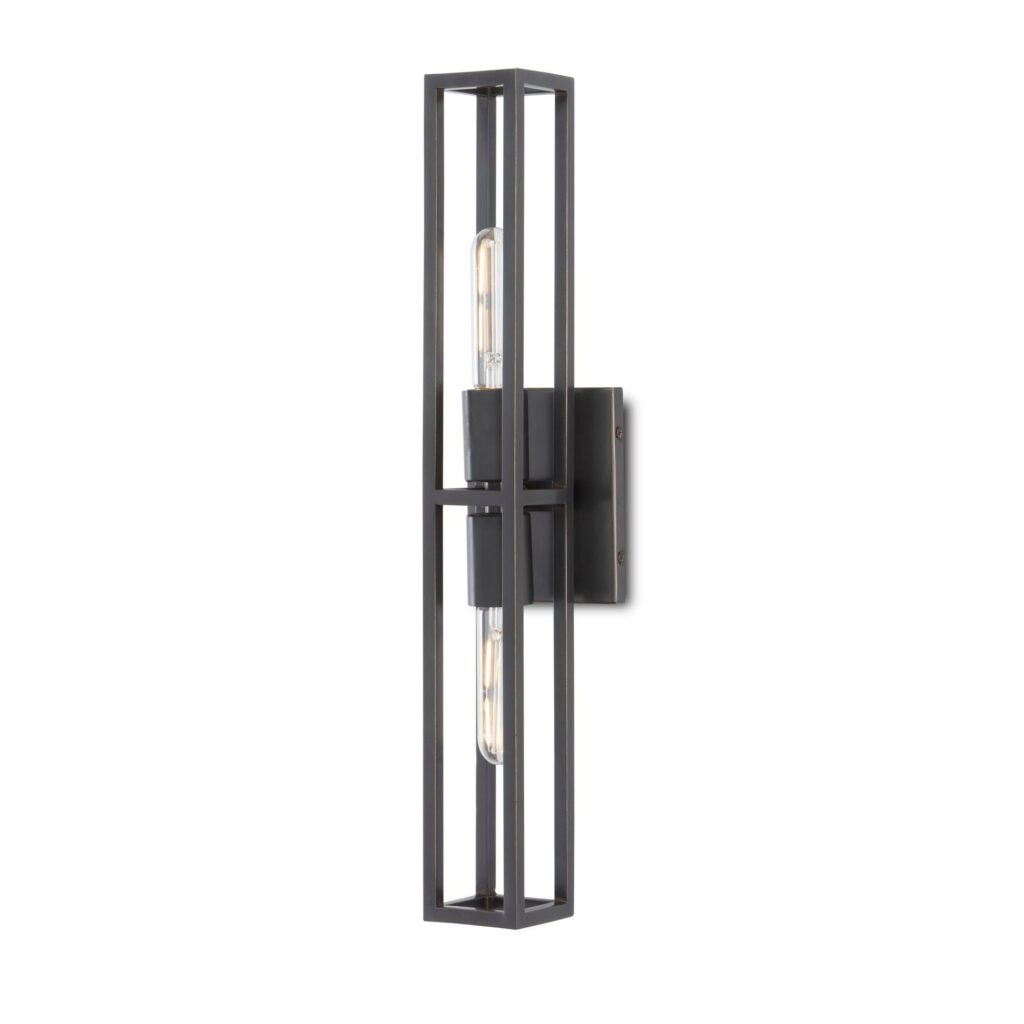 Mombaroccio Double Bulb Slim Cage Bronze Wall Sconce – image 2