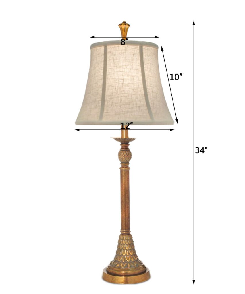 Papingo Polished Brass Buffet Lamp – image 2