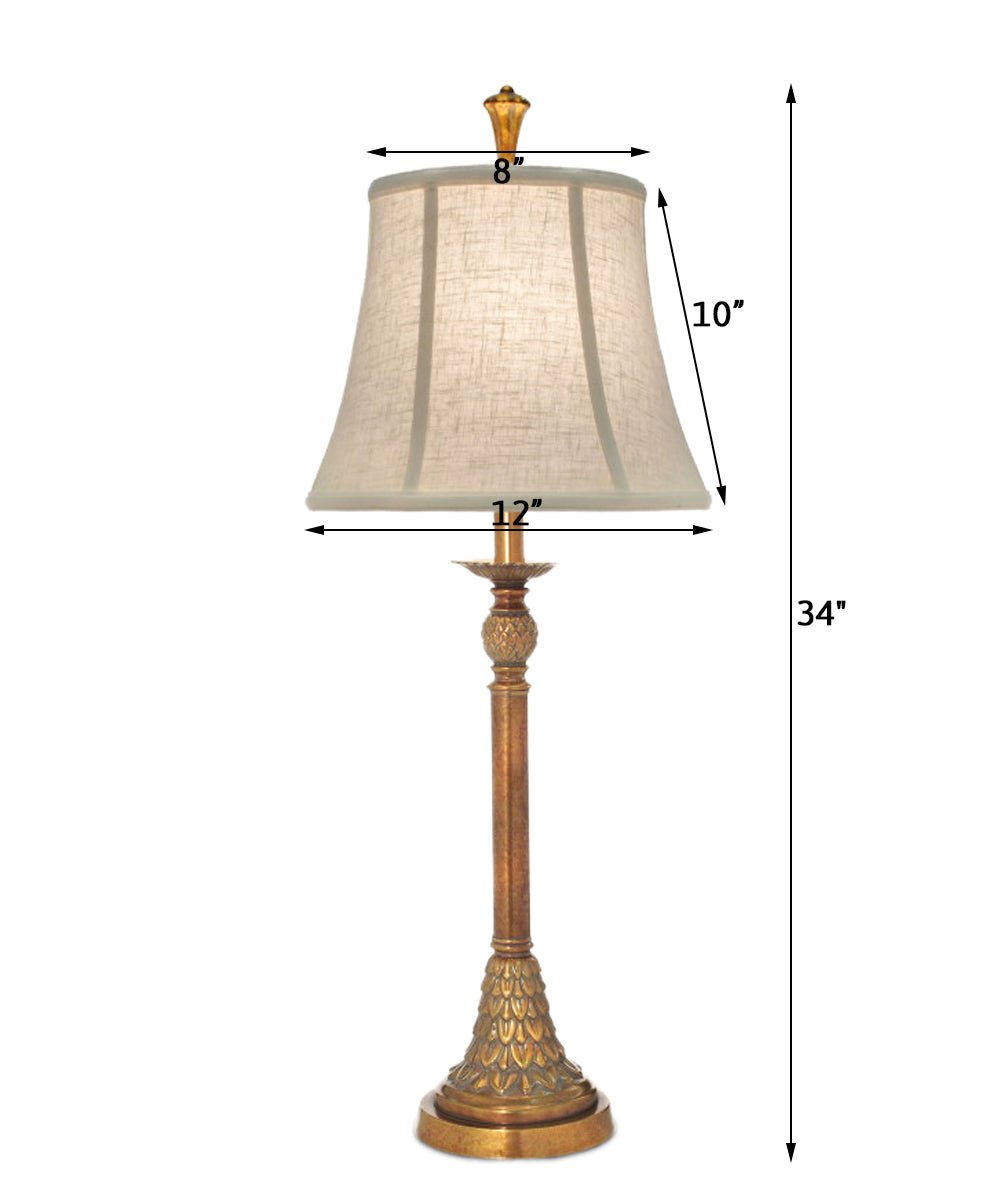 Papingo Polished Brass Buffet Lamp – image 2