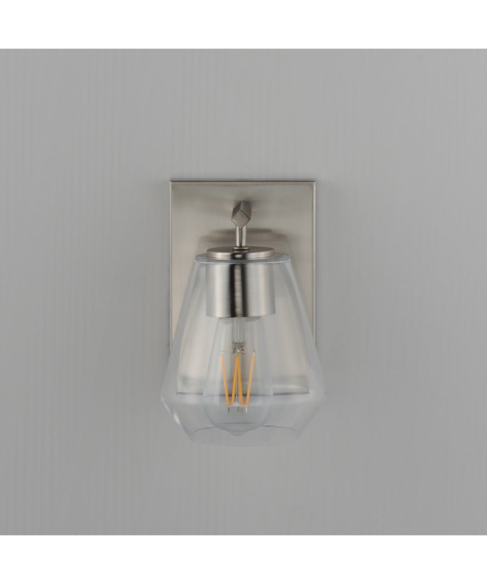 Vimioso Angular Clear Glass Satin Nickel Wall Sconce – image 2