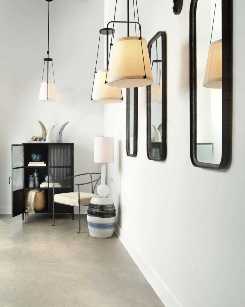Orio Bronze Linen Shade Pendant – image 2