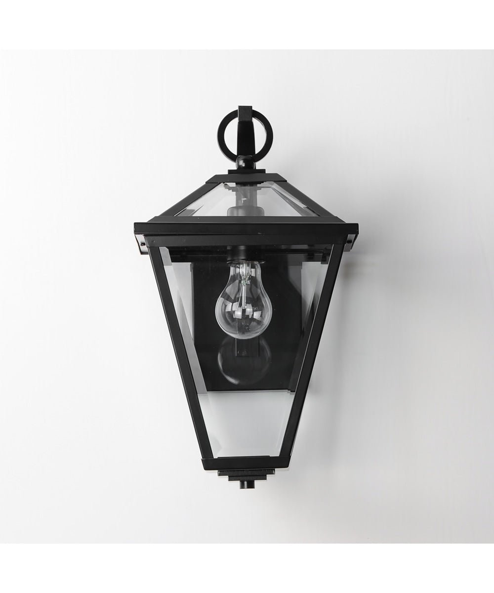 Benagil Classic Roof Clear Glass Black Lantern Outdoor Wall Light – image 2