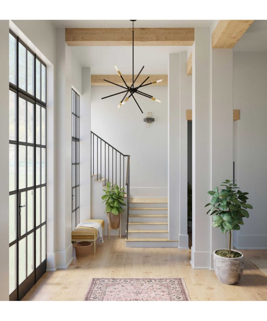 Syvota Antique Bronze Six Arm Modern Chandelier – image 3