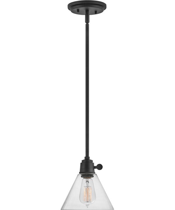 Portiragnes Clear Glass Black Mini Pendant