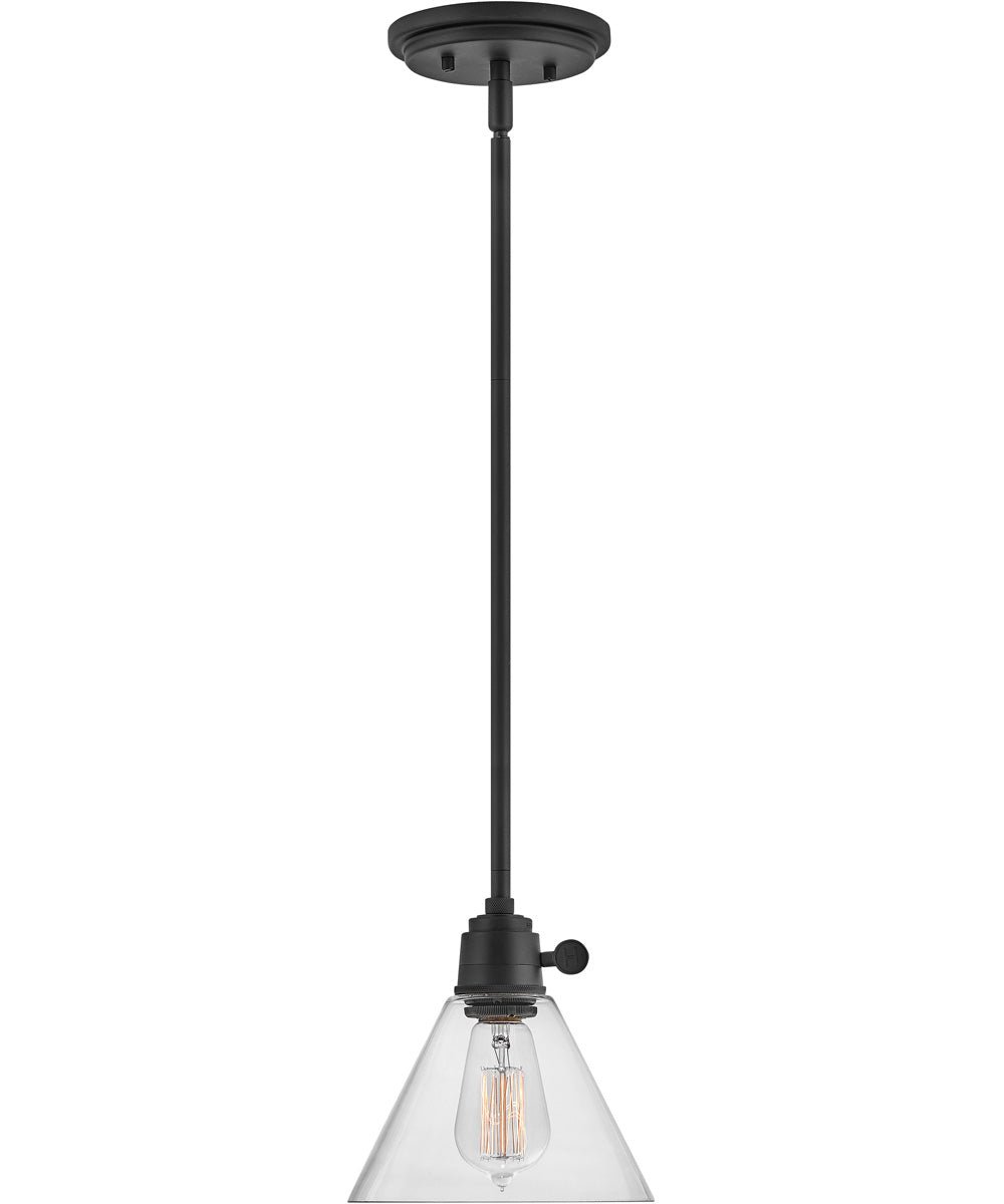 Portiragnes Clear Glass Black Mini Pendant