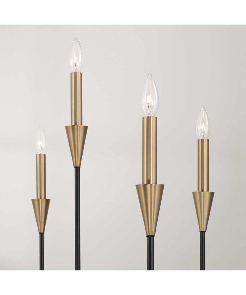 Gruissan Nine Arm Brass Black Chandelier – image 3