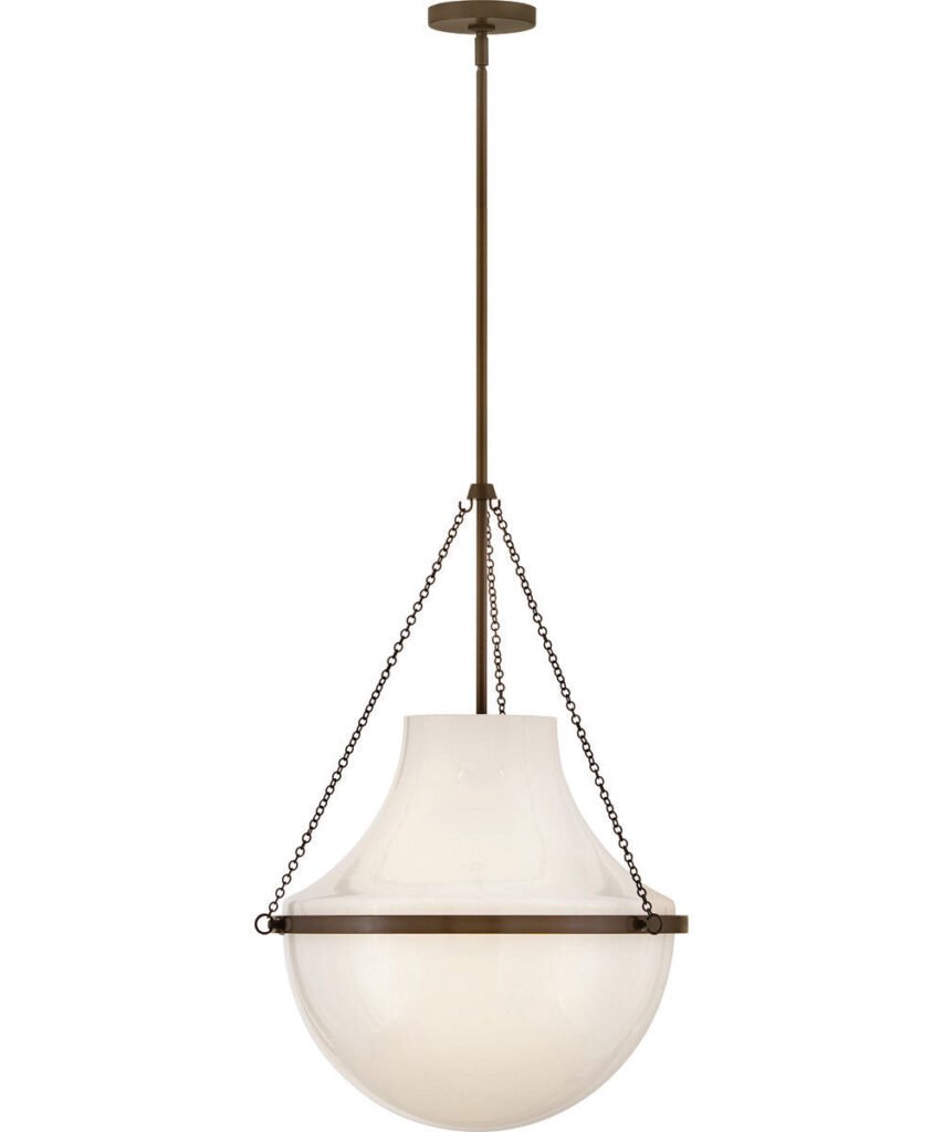 Llafranc Opal Glass Drop Bronze Pendant