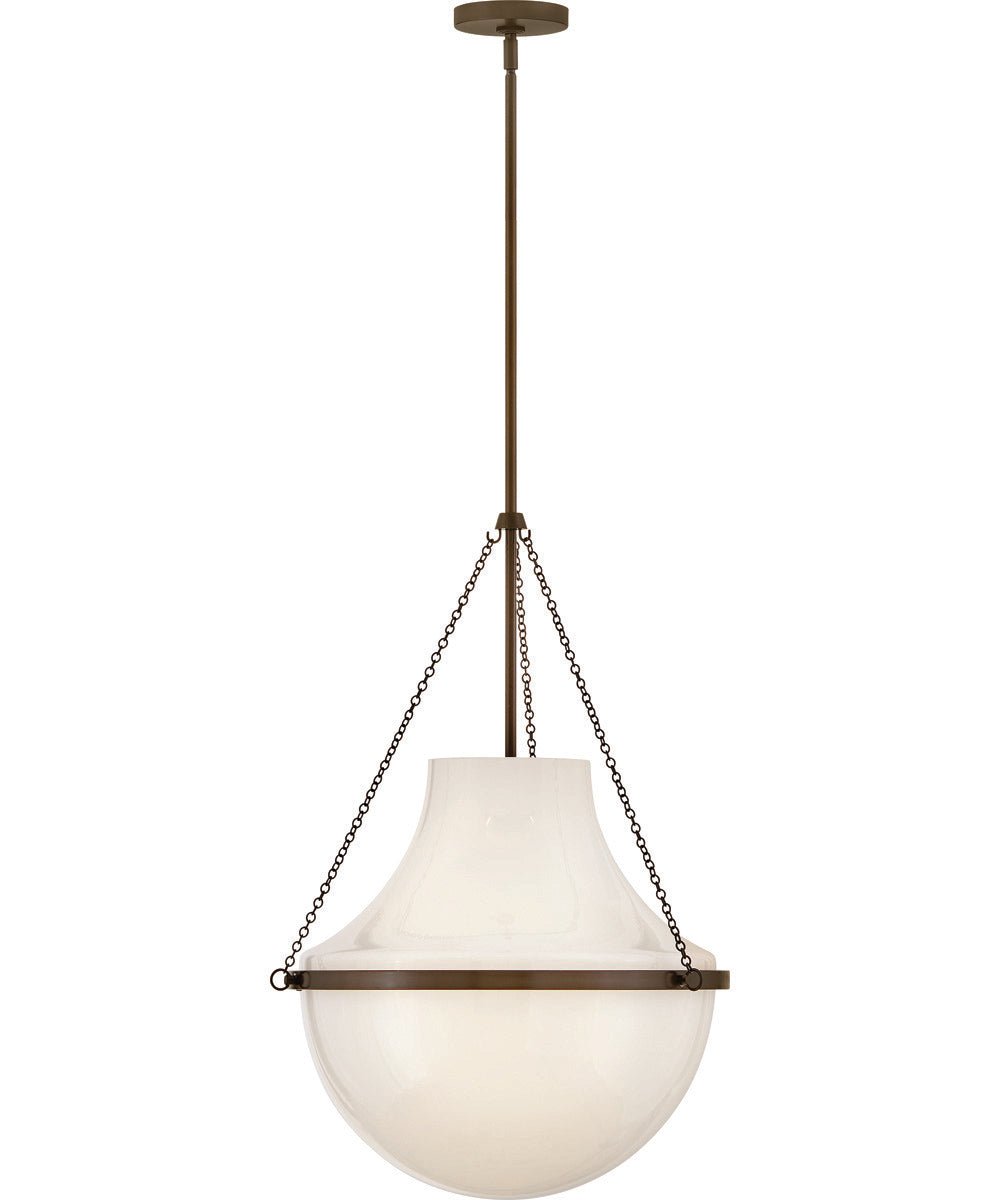 Llafranc Opal Glass Drop Bronze Pendant