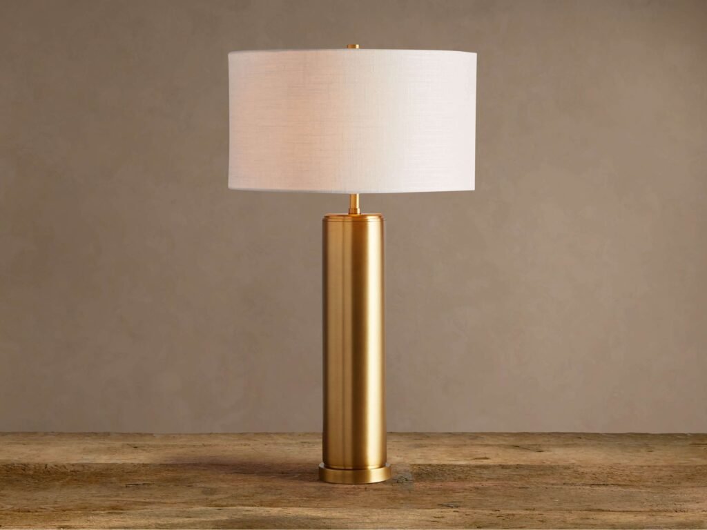 Umag Cylinder Body Brass Table Lamp