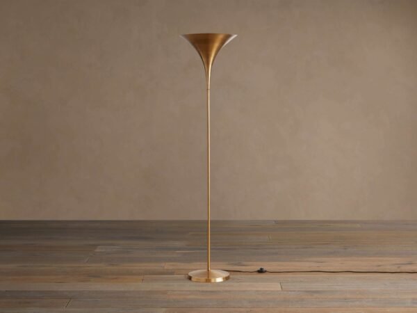 Vigonza Tulip Shaped Brass Floor Lamp