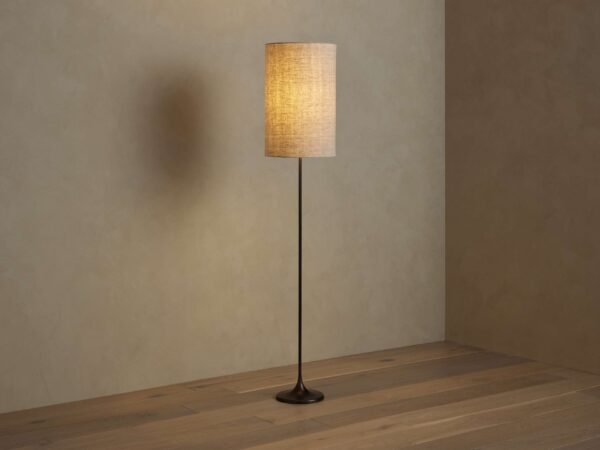 Bunyola Linen Shade Iron Floor Lamp
