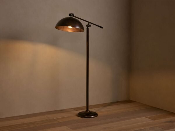 Fornalutx Swivel Arm Brass Reading Floor Lamp