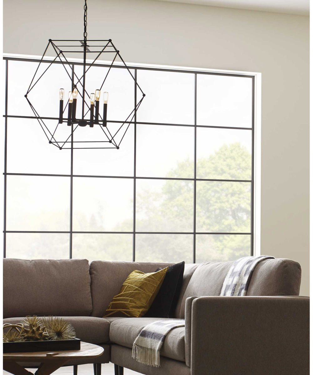 Formigine Black Geometric Cage Pendant Light – image 2
