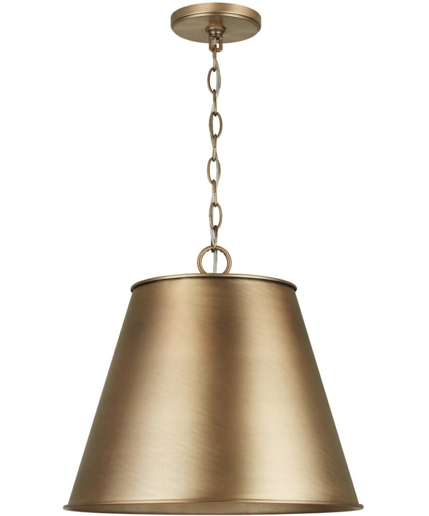 Sestola Antiqued Brass Conical Pendant