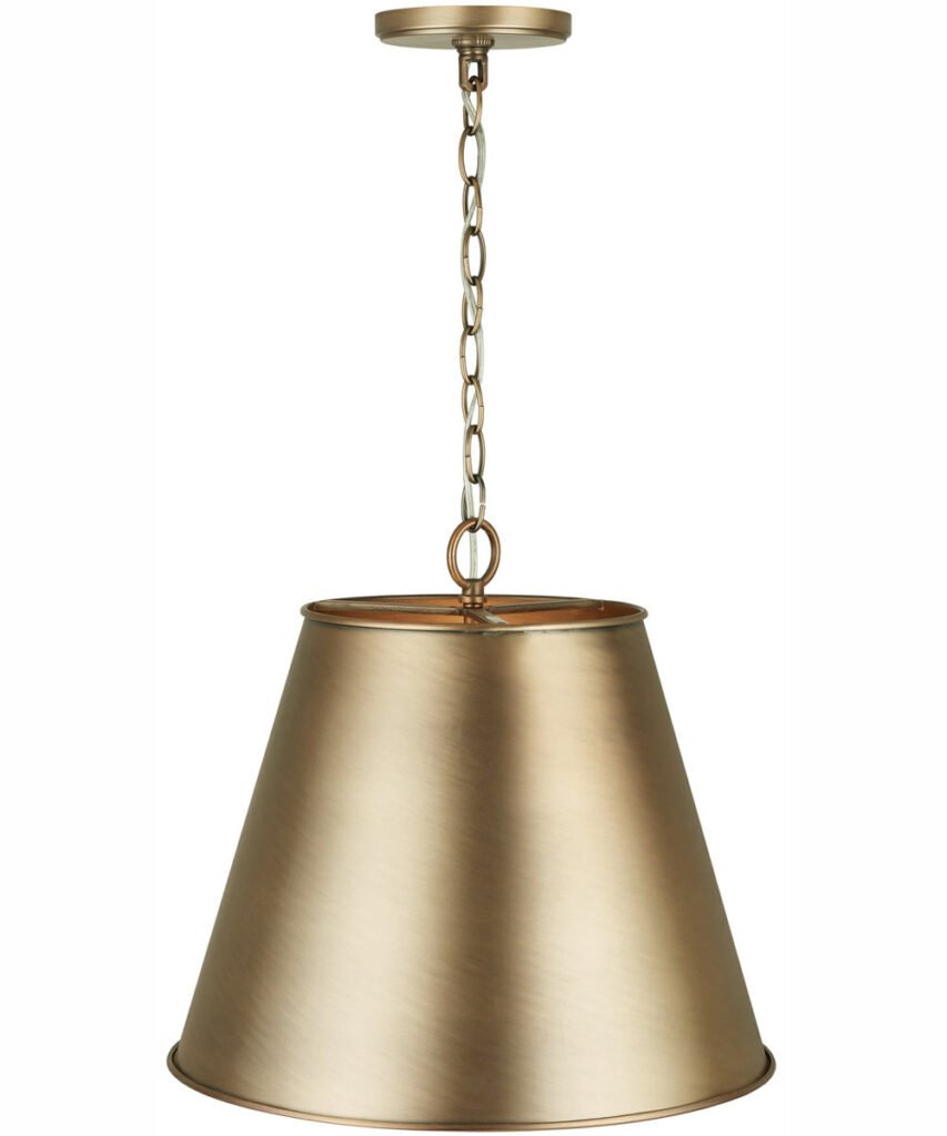 Sestola Antiqued Brass Conical Pendant – image 3