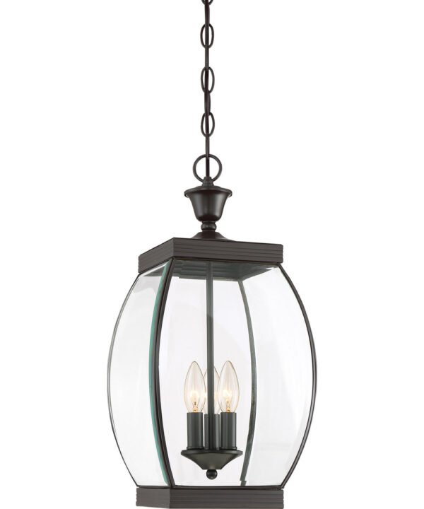 Torrile Bronze Clear Glass Lantern Pendant