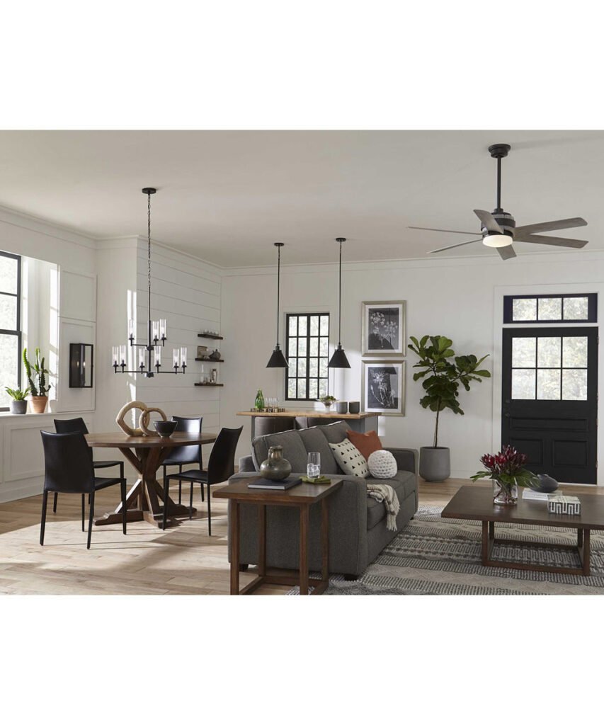 Gignac Clear Glass Black Candle Chandelier – image 3