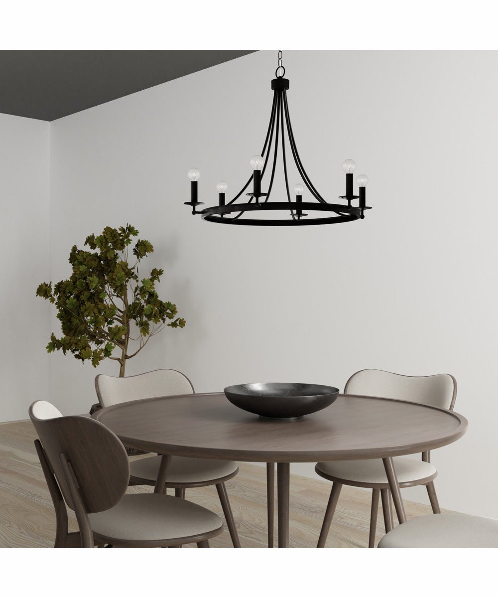 Agde Black Iron Candle Chandelier – image 2