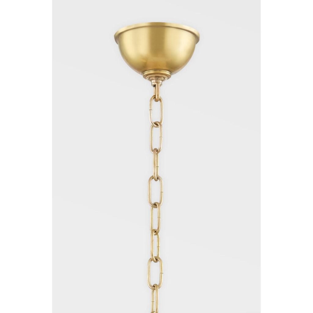 Pogradec Linen Head Brass Chandelier – image 3