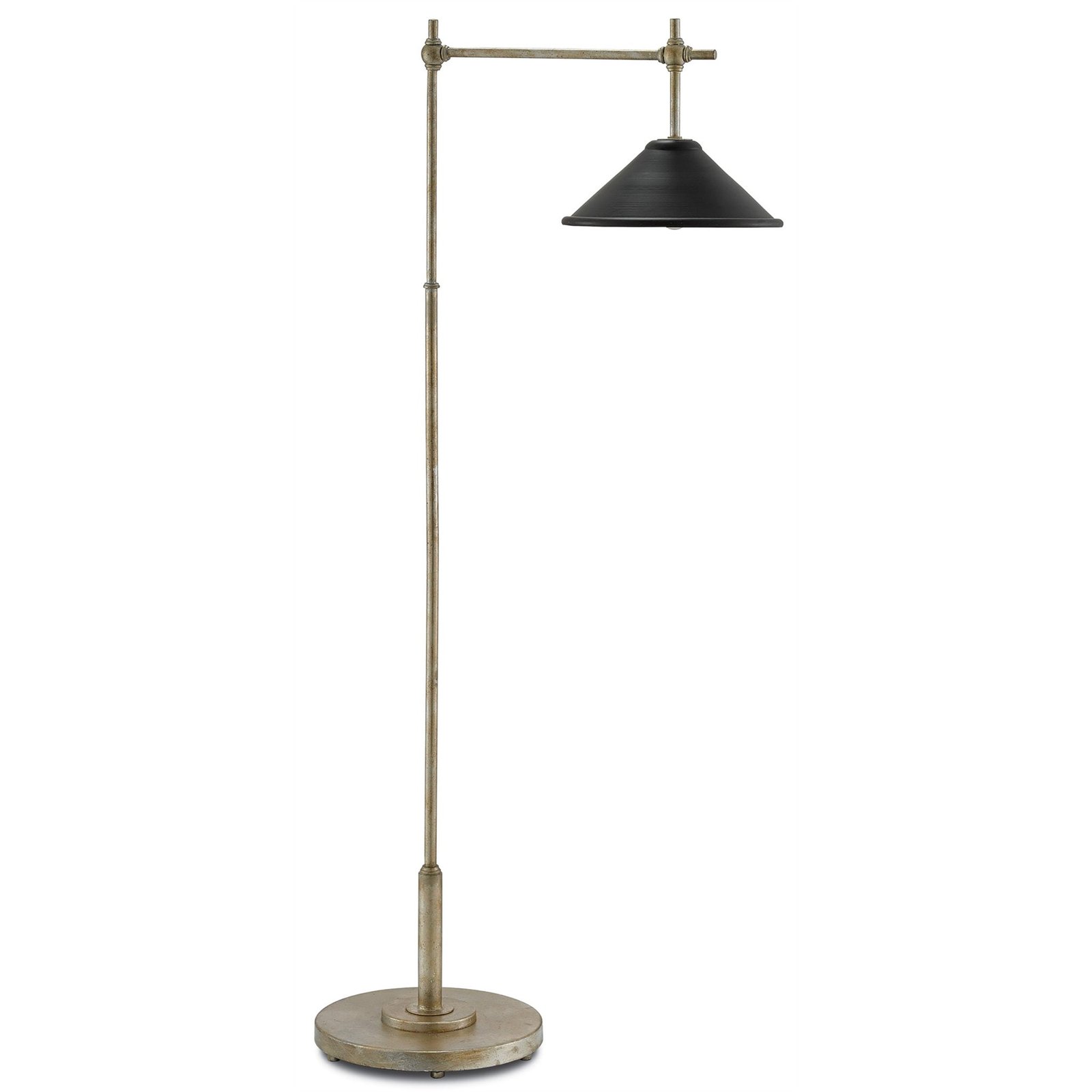 Pyli Conical Hood Silver Tone Floor Lamp