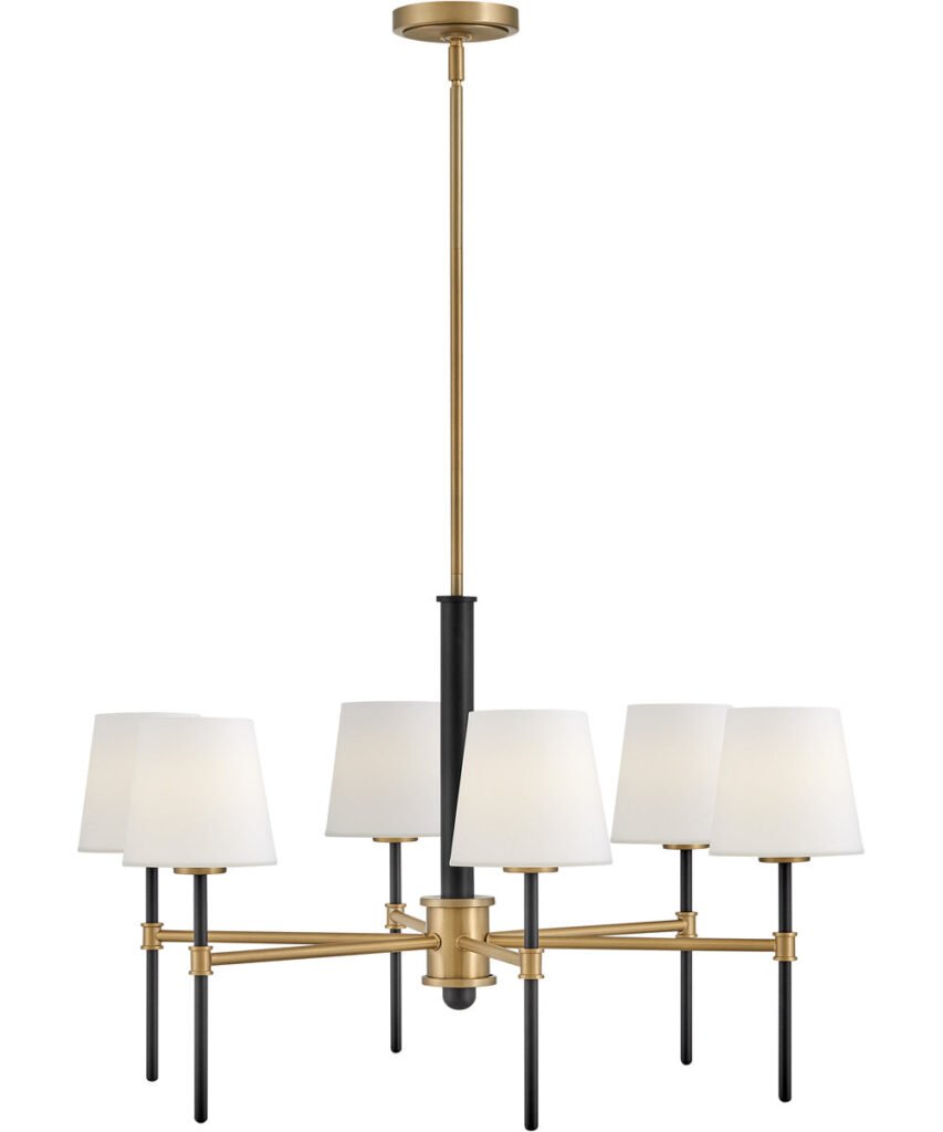 Tamariu Opal Globe Black Brass Chandelier
