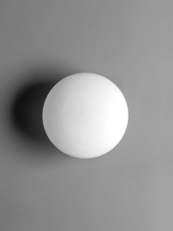 Repanidi Grey Tone Glass Dome Opal Globe Wall Sconce