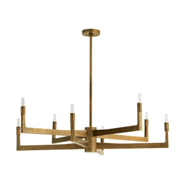 Benamocarra Antique Brass Slim Iron Body Large Chandelier