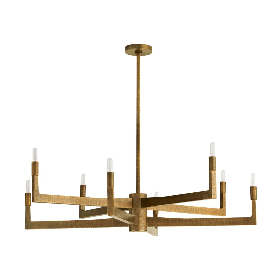 Benamocarra Antique Brass Slim Iron Body Large Chandelier