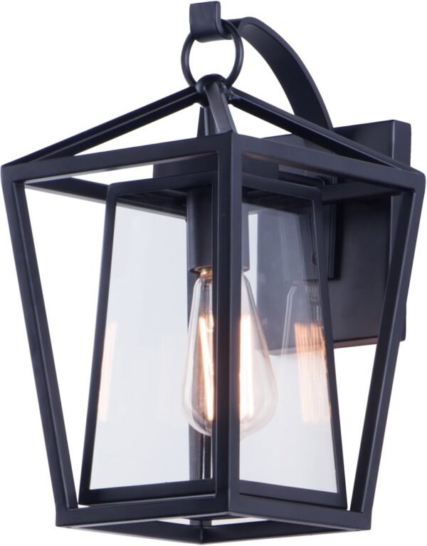 Armação Double Framed Stainless Steel Black Lantern Outdoor Wall Light