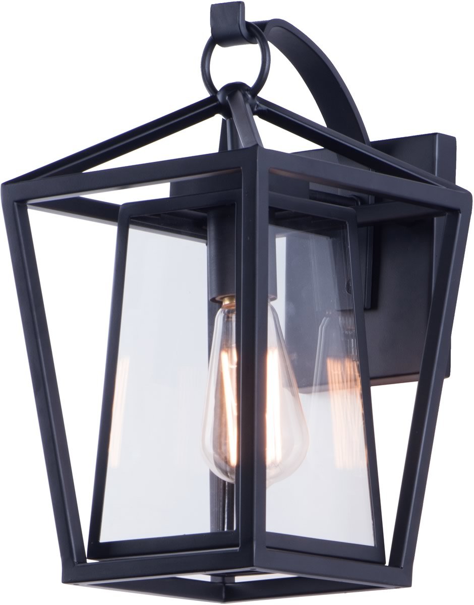 Armação Double Framed Stainless Steel Black Lantern Outdoor Wall Light