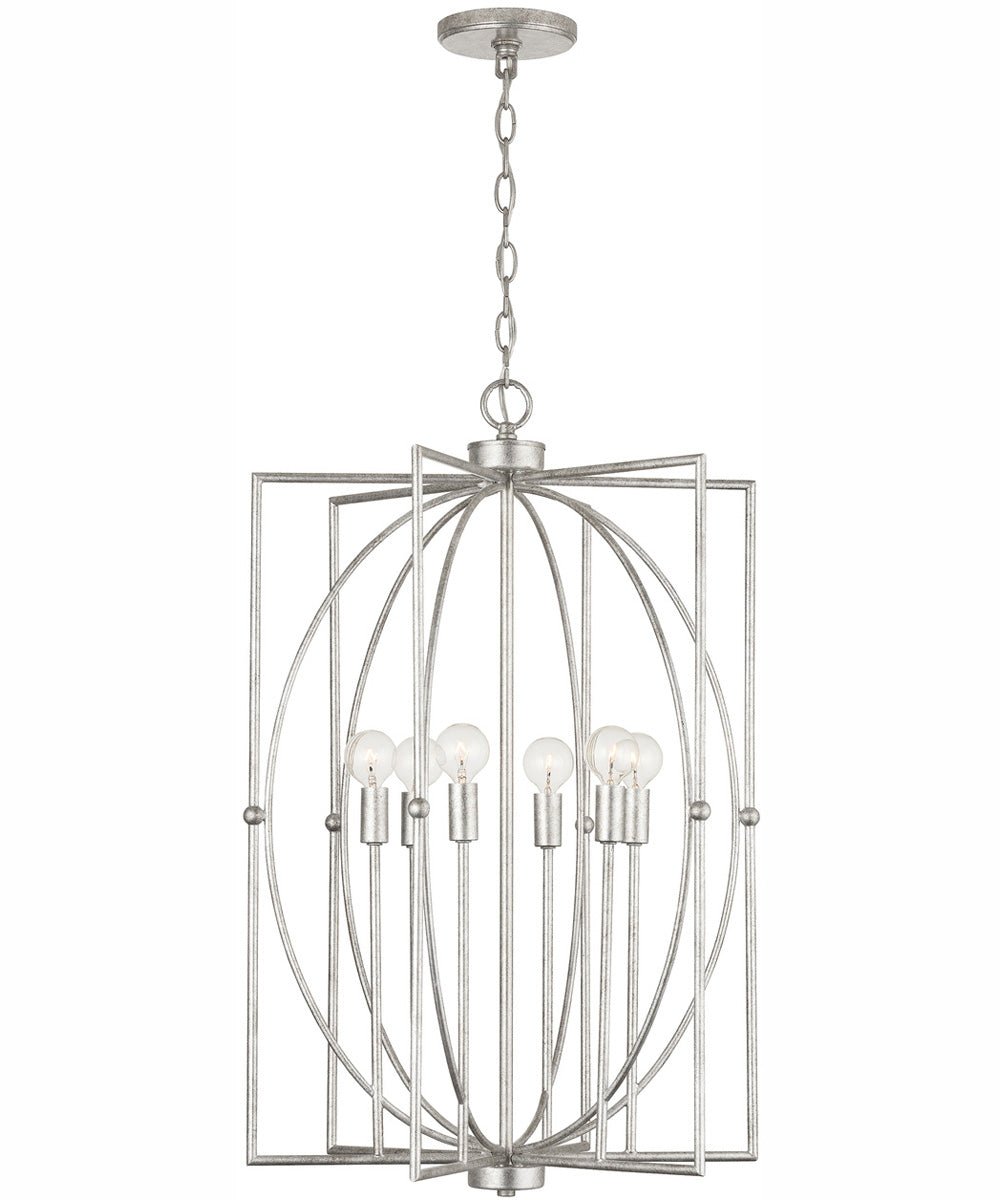 Frontignan Antique Silver Cage Chandelier – image 3
