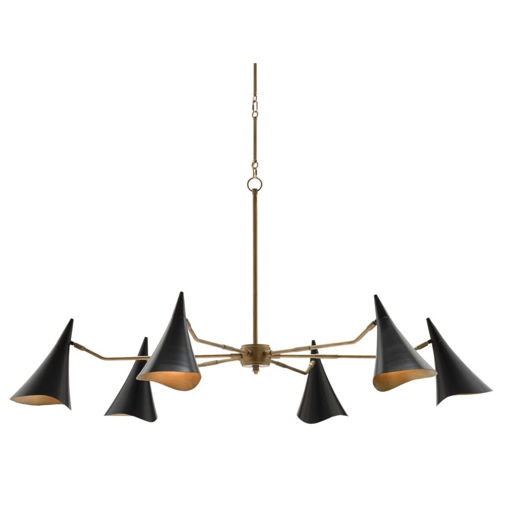 Karthago Conical Head Bronze Brass Chandelier