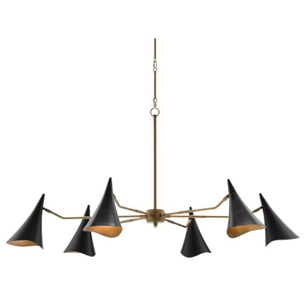 Karthago Conical Head Bronze Brass Chandelier