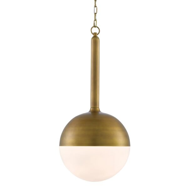 Colorno Brass Opal Half Globe Pendant