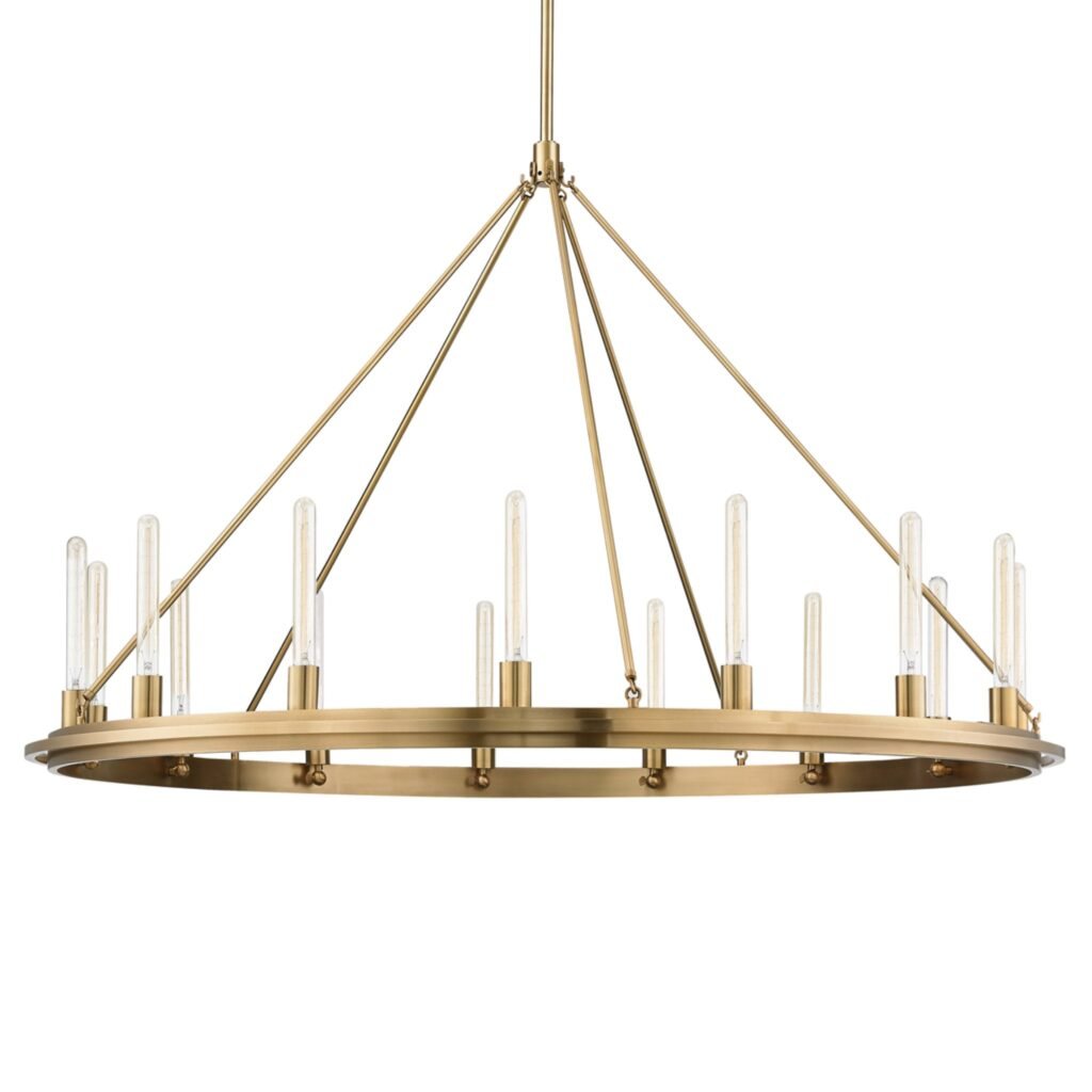 Orikum Ten Five Socket Large Brass Chandelier – image 2