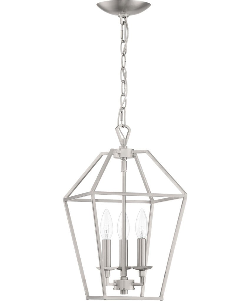 Cortemaggiore Nickel Geometric Lantern Pendant – image 3