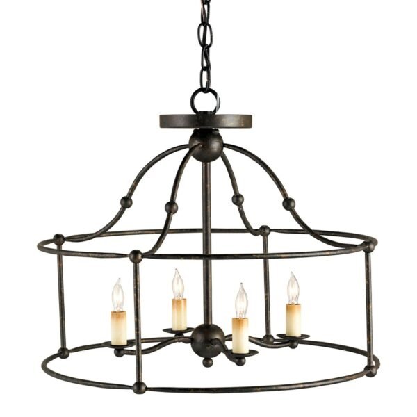 Malinska Hammered Iron Lantern Ceiling Chandelier