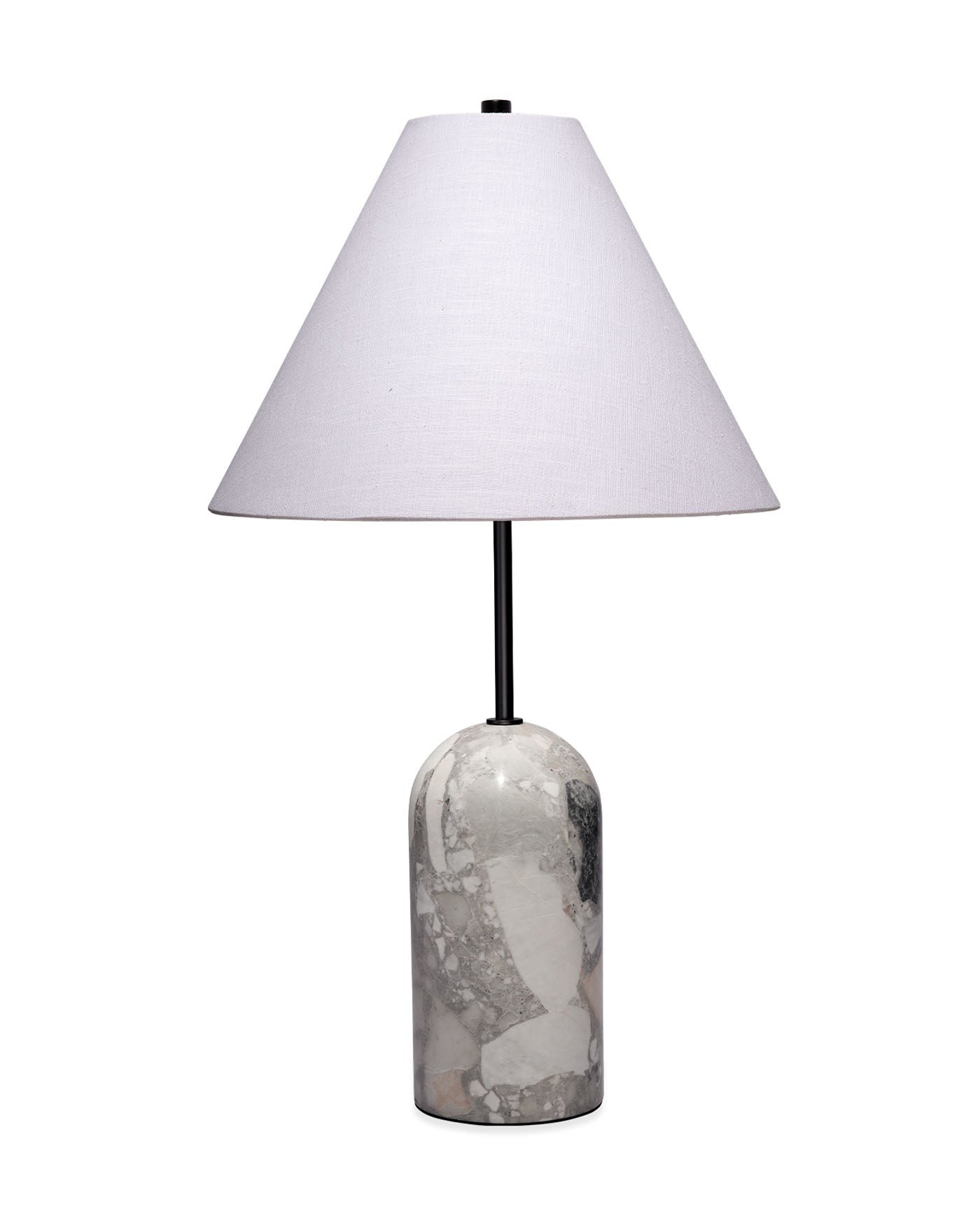 Vervena Travertine Conical Shade Table Lamp