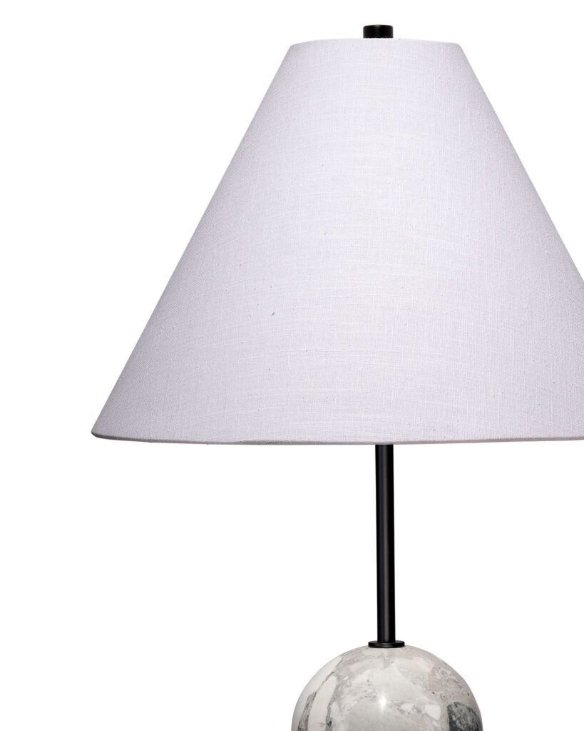 Vervena Travertine Conical Shade Table Lamp – image 3