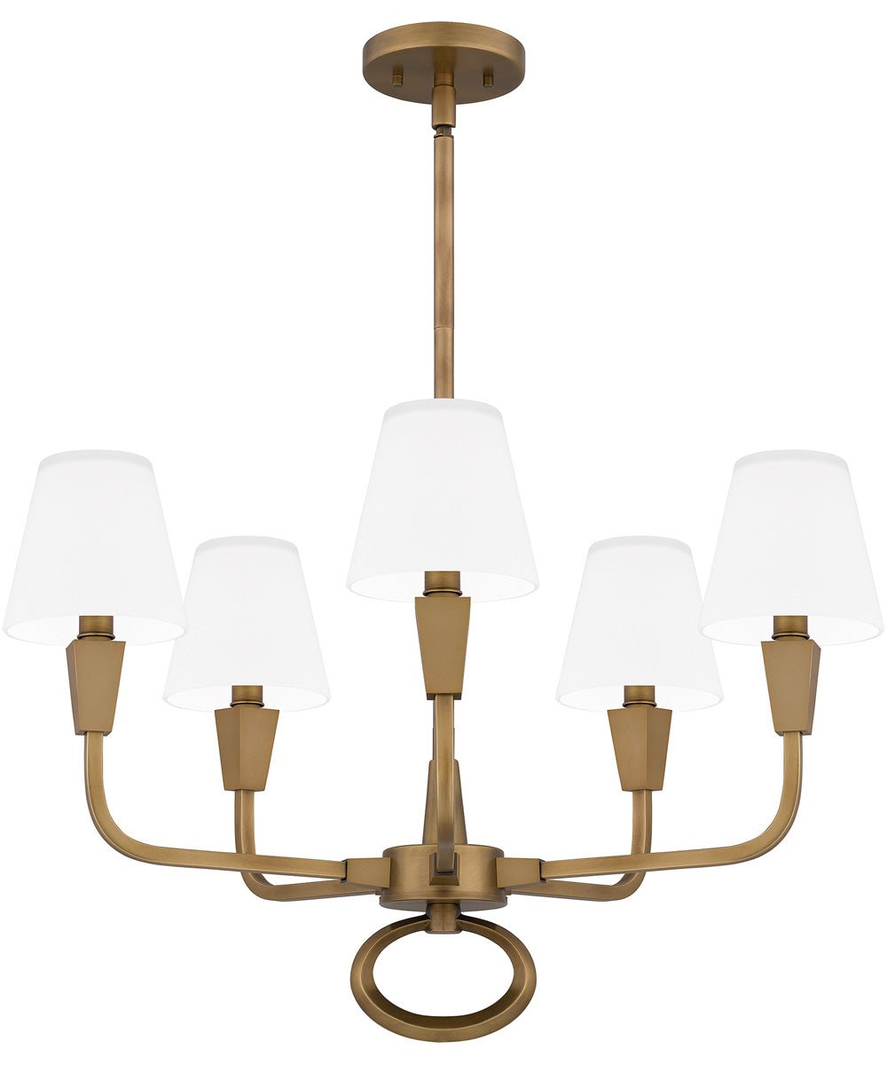 Carlentini Beyaz Camlı Pirinç Avize – image 3