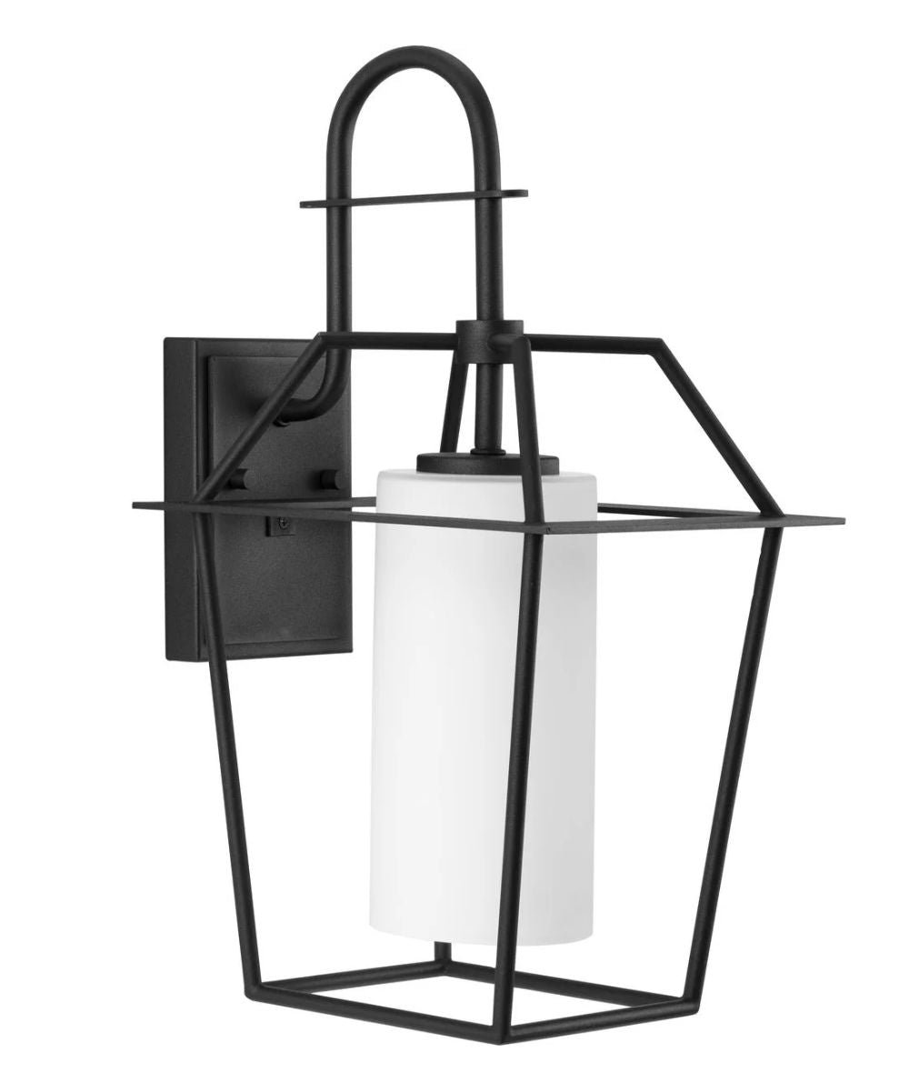 Livaniana Open Framed Opal Glass Cylinder Outdoor Wall Light