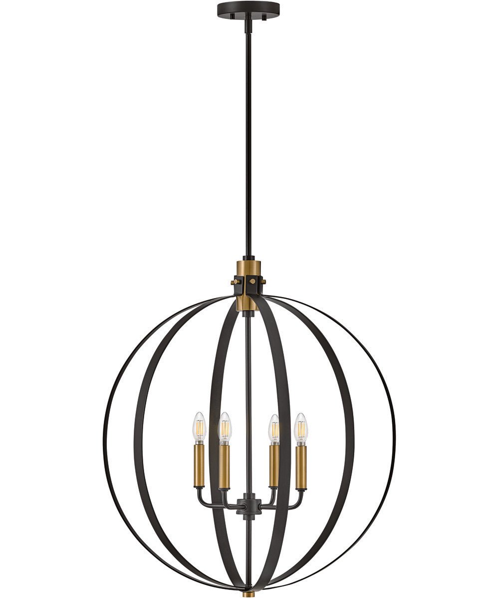 Kiveri Black Strip Globe Chandelier – image 3